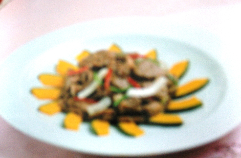 Thịt bò,bí đỏ rán