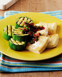 Bí ngồi, đậu phụ rán