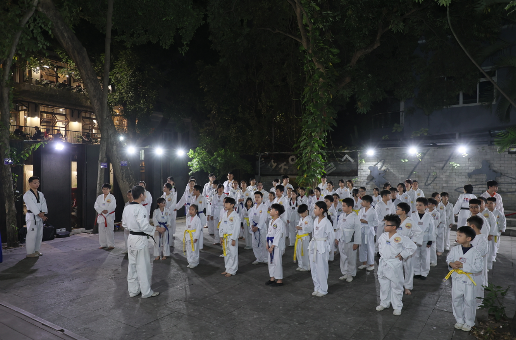 태권도교실 수강생 연습